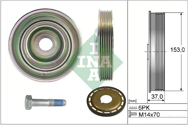 Ford Mondeo 2007-2015 Arası 2.0 TDCi INA Marka Krank Kasnağı