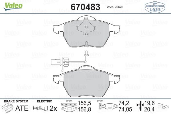Audi A4 1994-2005 Arası 1.9 TDI, 2.8 quattro, 2.6, 2.8, 1.8 T, 1.6, 2.6 quattro Valeo Marka Ön Balata