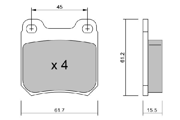 Opel Omega 1986-1994 Arası 3.0, 2.0, 2.0 i, 2.3 TD Interc., 3.0 24V, 2.6 i, 2.4 i Aisin Marka Arka Balata