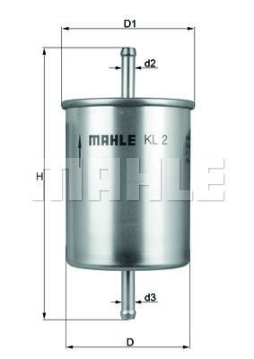 Volkswagen Polo 1981-1994 Arası 1.3 Cat, 1.0 Cat Mahle Marka Benzin Yakıt Filtresi