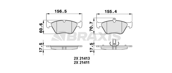 Opel Omega 1994-2005 Arası 2.0, 2.0 16V Braxis Marka Ön Balata