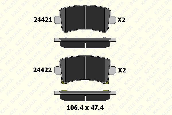Opel Insignia 2008-2017 Arası 2.0 Turbo E85, 1.4, 2.0 E85 Turbo, 2.0 Turbo 4x4 Kale Marka Arka Balata