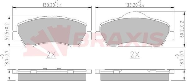 Peugeot 301 2012-2016 Arası 1.2 VTi 72 Braxis Marka Ön Balata