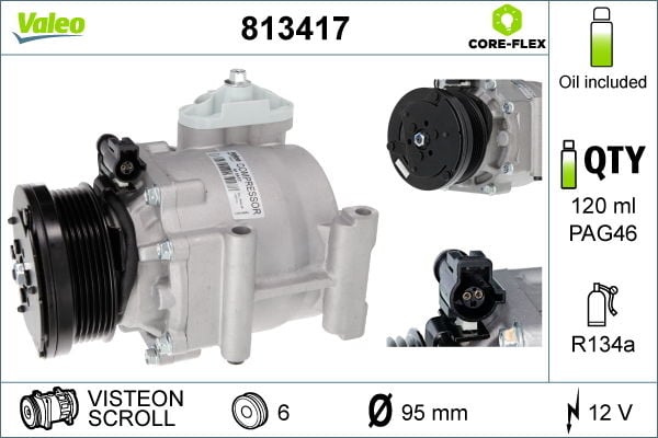 Ford Fiesta 2008-2012 Arası 1.4 LPG Valeo Marka Klima Kompresörü