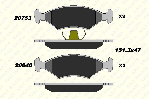 Ford Escort 1980-1994 Arası 1.6 XR3i, 1.6 D, 1.6 i, 1.1, 1.4, 1.3, 1.8 D Kale Marka Ön Balata