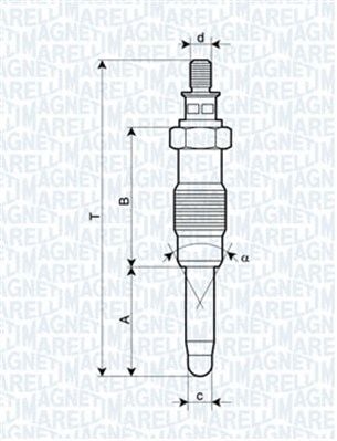 Alfa Romeo 164 1987-1998 Arası 2.5 TD Magneti Marelli Marka Kızdırma Bujisi