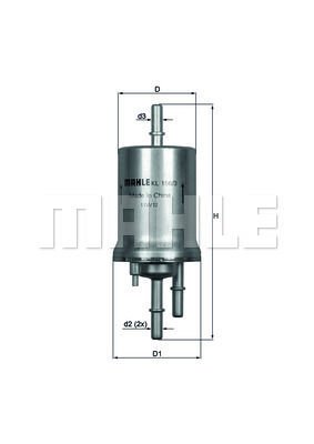 Volkswagen Golf 2004-2014 Arası 1.6 BiFuel, 1.6 MultiFuel Mahle Marka Benzin Yakıt Filtresi