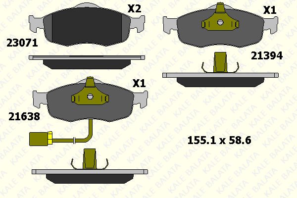 Ford Scorpio 1985-1998 Arası 2.0 i, 2.9 i 4x4, 2.9 i, 2.5 TD, 2.4 i Kale Marka Ön Balata