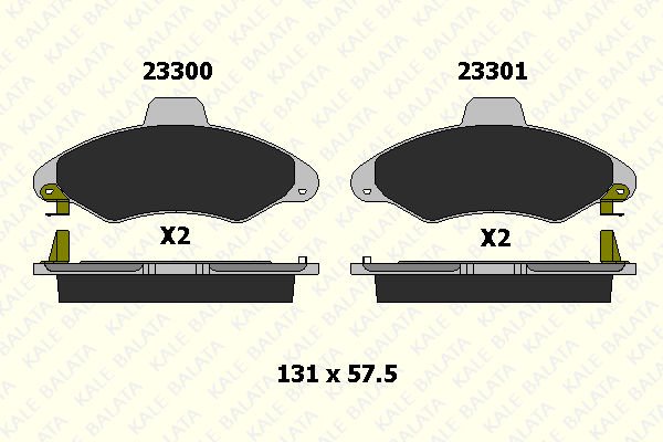 Ford Escort 1995-2002 Arası 1.8 16V, 1.6 16V, 1.4, 1.8 TD, 1.8 Turbo D Kale Marka Ön Balata