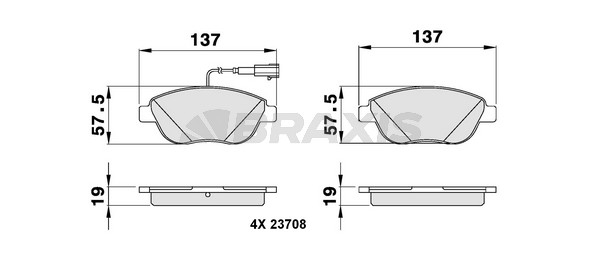 Fiat Punto Evo 2008-2012 Arası 1.3 D Multijet Braxis Marka Ön Balata