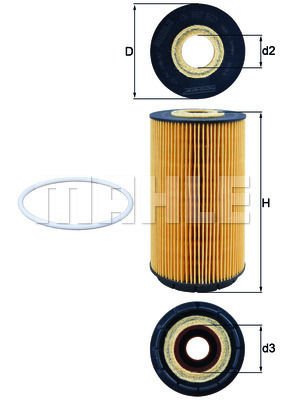 Volkswagen Touareg 2002-2013 Arası 6.0 W12 Mahle Marka Yağ Filtresi