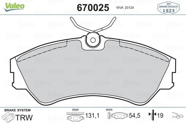 Volkswagen Golf 1989-1998 Arası 2.0, 2.0 GTI 16V Valeo Marka Ön Balata