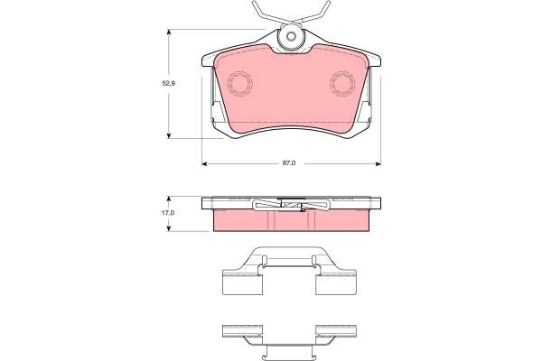 Volkswagen Bora 1998-2013 Arası 2.0 TRW Marka Arka Balata