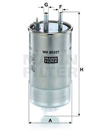 Citroen Nemo 2008-2012 Arası 1.3 HDi 75 Mann Marka Mazot Yakıt Filtresi