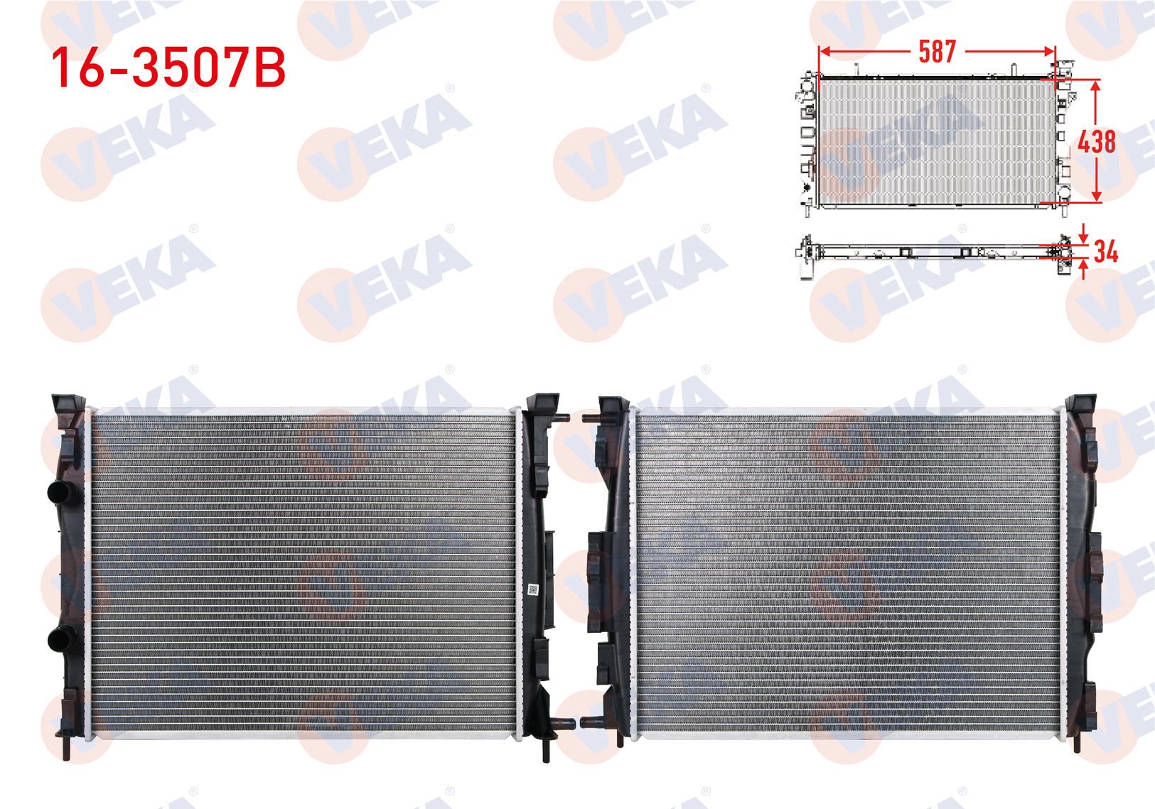 Su Radyatörü Megane II 1.5 dci Veka Marka 16-3507