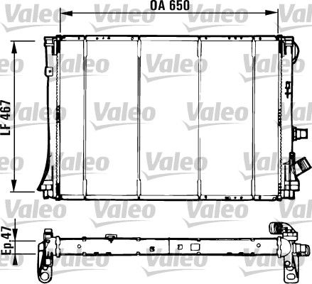 Renault Espace 1996-2002 Arası 2.2 12V TD Valeo Marka Su Radyatörü