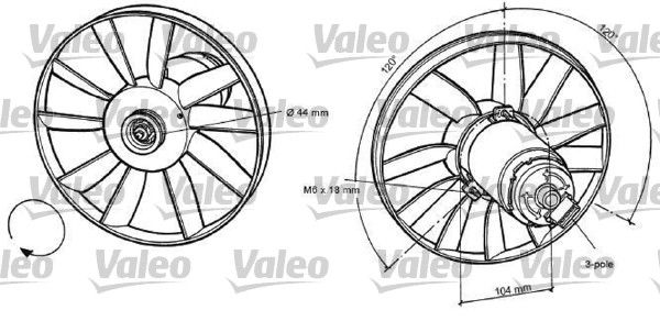 Volkswagen Passat 1988-1997 Arası 1.6 TD, 2.8 VR6, 1.9 TD, 2.0, 2.0 16V, 1.9 D Valeo Marka Radyatör Fan ve Motoru