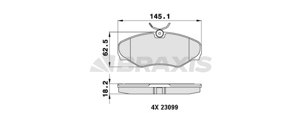 Opel Vivaro 2001-2005 Arası 1.9 Di Braxis Marka Ön Balata