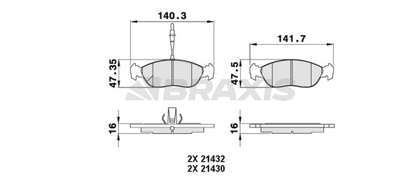 Peugeot 106 1991-1996 Arası 1.6 Braxis Marka Ön Balata