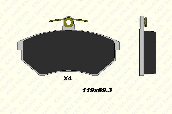 Volkswagen Passat 1988-1997 Arası 1.9 TD, 1.9 D, 1.9 TDI, 1.6, 1.6 TD Kale Marka Ön Balata