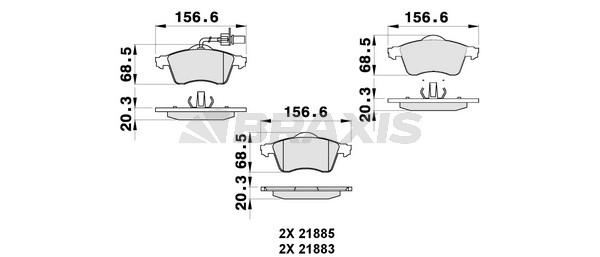 Volkswagen Transporter 1990-2004 Arası 2.5 Syncro Braxis Marka Ön Balata