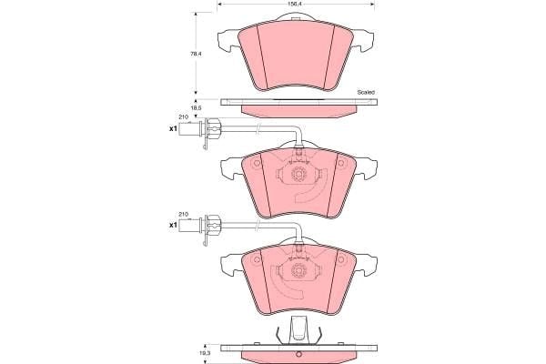 Volkswagen Transporter 1990-2004 Arası 1.9 D TRW Marka Ön Balata Fişli