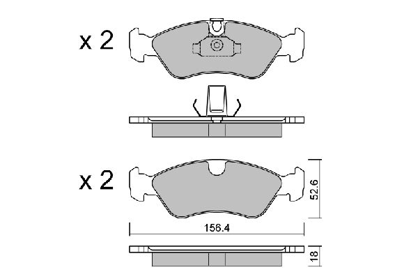Opel Astra 1991-1998 Arası 2.0 i 16V, 1.8 i 16V, 1.7 D, 1.7 TD, 1.7 TDS Aisin Marka Ön Balata