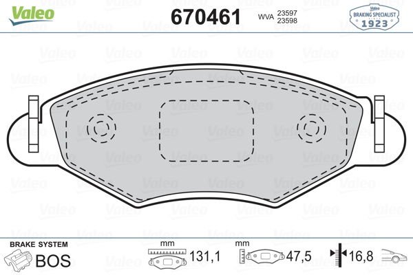 Peugeot 206 1998-2012 Arası 1.4 Valeo Marka Ön Balata