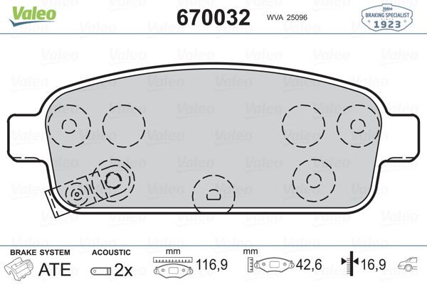 Opel Astra 2010-2015 Arası 1.3 CDTI Valeo Marka Arka Balata