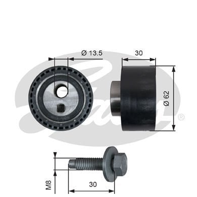 Fiat Ulysse 2002-2011 Arası 2.2 JTD Gates Marka Vantilatör Kayış Gergi Rulmanı