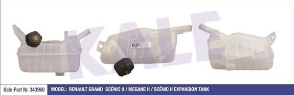 Radyatör Ek Deposu Kapaklı Megane II 1.5 dci Kale Marka KAL-343960