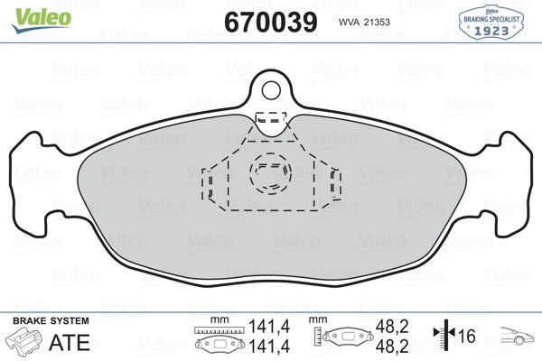 Opel Corsa 1982-2002 Arası 1.5 TD Valeo Marka Ön Balata