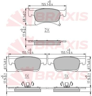 Opel Adam 2012-2019 Arası 1.0, 1.4, 1.2 Braxis Marka Ön Balata