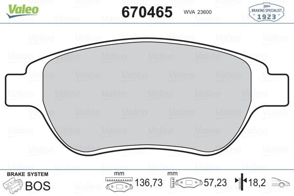 Peugeot 307 2000-2012 Arası 1.6 Valeo Marka Ön Balata