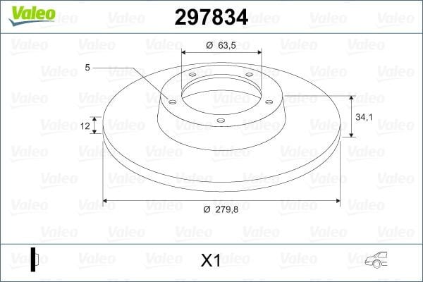 Ford Mondeo 2000-2007 Arası 2.2 TDCi, 2.0 16V DI / TDDi / TDCi, 2.5 V6 24V, 2.0 16V, 1.8 16V, 2.0 16V TDDi / TDCi Valeo Marka Arka Fren Diski