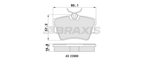 Opel Vivaro 2001-2005 Arası 1.9 Di Braxis Marka Arka Balata