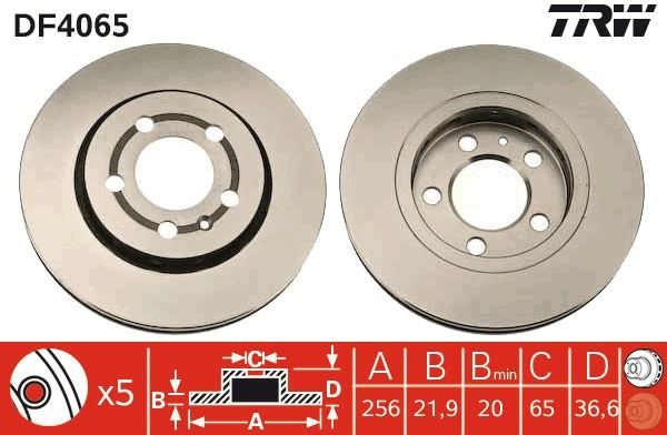 Volkswagen Bora 1998-2013 Arası 1.8, 2.8 V6 4motion TRW Marka Ön Fren Diski