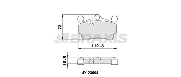 Volkswagen Touareg 2002-2013 Arası 4.2 V8 Braxis Marka Arka Balata