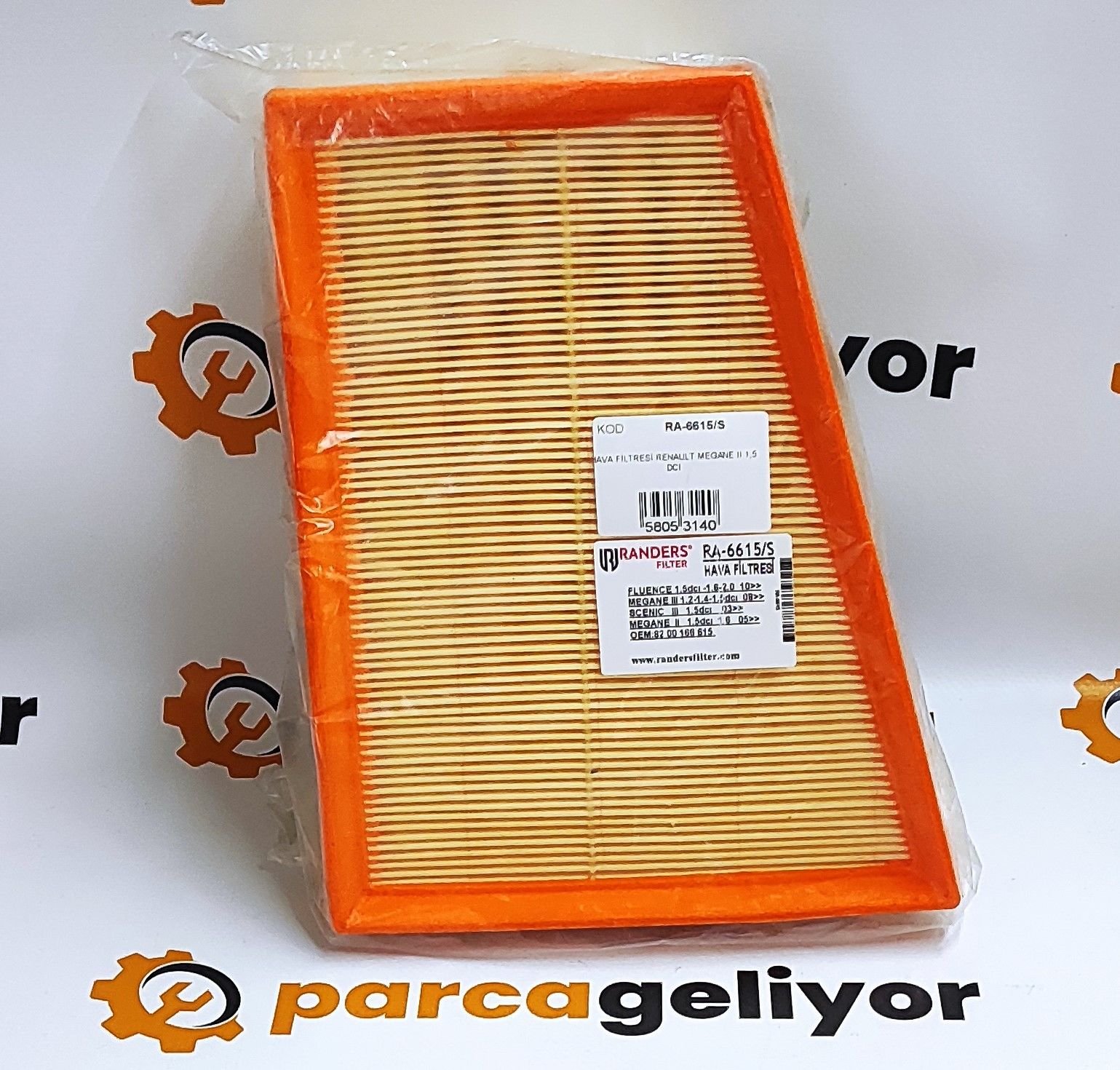 Megane III 1.6 16V Hava Filtresi Randers RA-6615/S