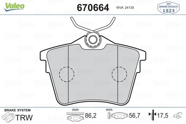 Peugeot 407 2004-2011 Arası 2.0 Bioflex Valeo Marka Arka Balata
