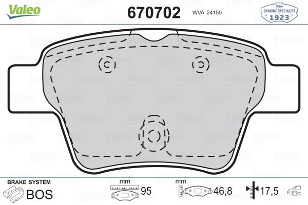Peugeot 307 2000-2012 Arası 2.0 HDi 110 Valeo Marka Arka Balata