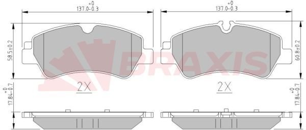 Ford Transit Custom 2012-2016 Arası 2.2 TDCi Braxis Marka Arka Balata