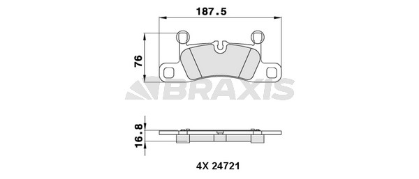 Volkswagen Touareg 2010-2018 Arası 3.0 V6 TDI Braxis Marka Arka Balata