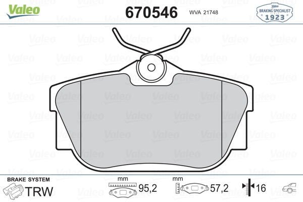 Opel Vivaro 2001-2005 Arası 2.5 DTi Valeo Marka Arka Balata