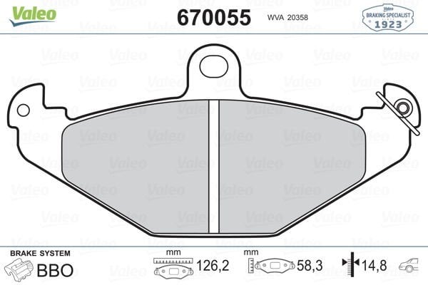 Renault 21 1986-1997 Arası 2.0 Turbo, 2.0, 2.1 D, 2.1 Turbo-D, 2.2 Valeo Marka Arka Balata