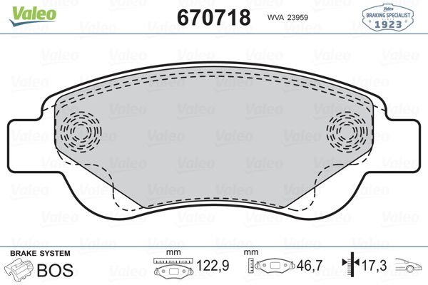 Peugeot 108 2014-2018 Arası 1.2 Valeo Marka Ön Balata