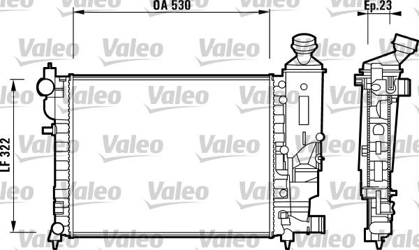 Peugeot 106 1991-2005 Arası 1.6, 1.3, 1.1 i Valeo Marka Su Radyatörü