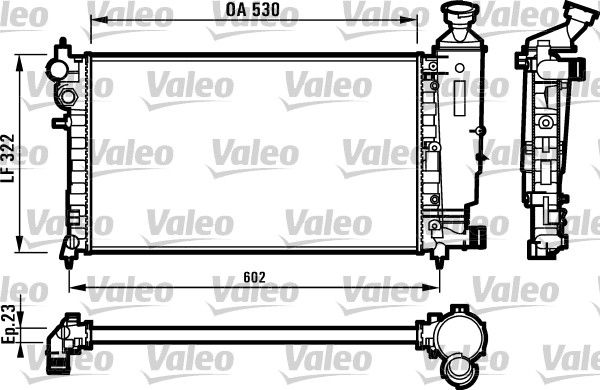 Peugeot 106 1991-2005 Arası 1.6, 1.1 i, 1.6 S16, 1.6 i Valeo Marka Su Radyatörü