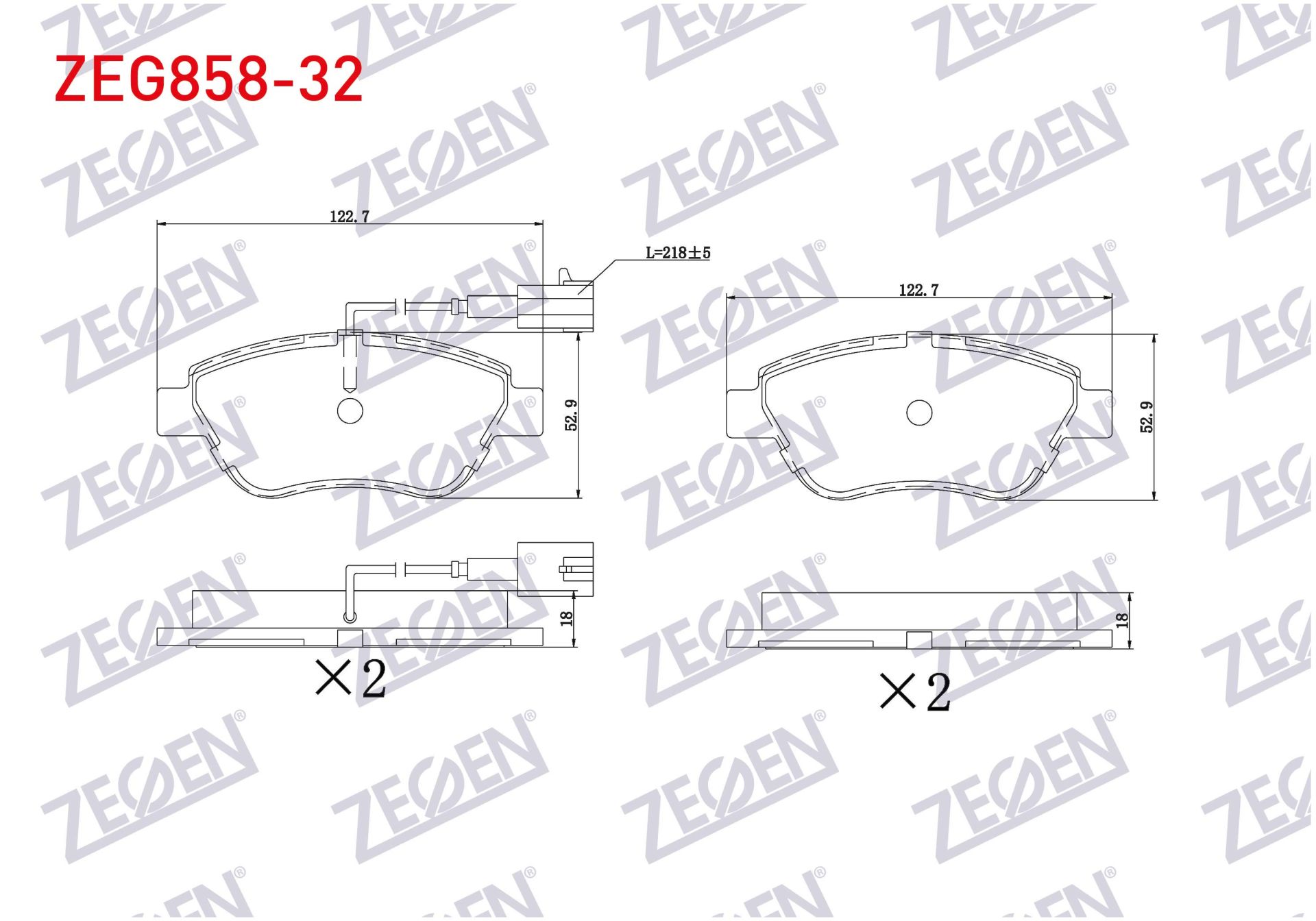 Albea 1.3 On Fren Balatası ZEG858-32