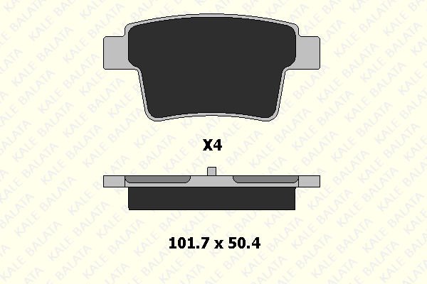 Ford Mondeo 2000-2007 Arası 2.2 TDCi, 2.0 16V DI / TDDi / TDCi, 2.5 V6 24V, 2.0 16V, 1.8 16V, 2.0 16V TDDi / TDCi Kale Marka Arka Balata